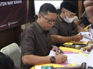 KPU Way Kanan Tetapkan 2 Paslon Bupati, Berikut Nama Namanya
