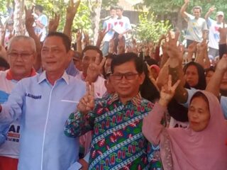 Kampanye Paslon Amanah, Kader PKB H. Romli Orasi di Hadapan Warga Kampung Negeri Ujan Mas 