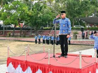 Pimpin Upacara Bulanan Pemkab Lampung Selatan, Ini Pesan Penting Kadis Kominfo