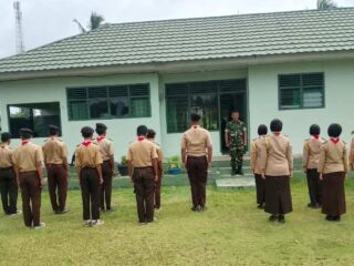 Koramil 429-08/RU Terima Audiensi SWK SMK N 1 Raman Utara