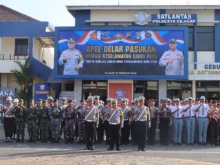 Operasi Keselamatan Candi 2025, Polresta Cilacap Gelar Apel Pasukan