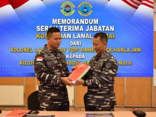 Estafet Kepimpinan Baru, Komandan Lanal Dumai Bacakan Memorandum