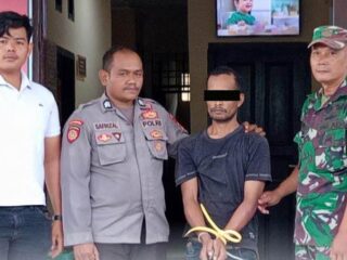 Kolaborasi Polisi, TNI dan Warga Sukses Ringkus Pencuri Batrei Tower Telkomsel