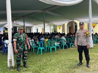 Sinergi TNI Polri Amankan Ibadah Sekaligus Perayaan HUT Ke-88 Gereja Santo Martinus