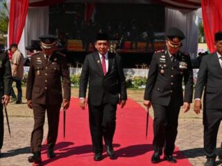 Sinergitas TNI-Polri, Dandim 0102/Pidie Hadiri Upacara Hari Bhayangkara ke-79