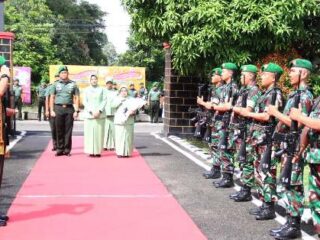 Kodim 0429/Lamtim Menggelar Tradisi Lepas Sambut Dandim