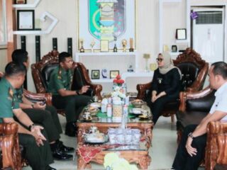 Dandim 0429/Lamtim Bersama Perwira Staf Audiensi Dengan Bupati Lampung Timur