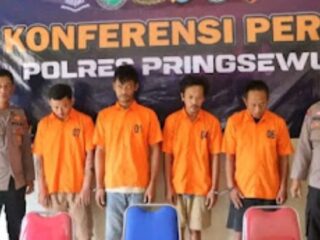 Ungkap 2 Kasus Pencurian, Polres Pringsewu Bekuk 4 Tersangka