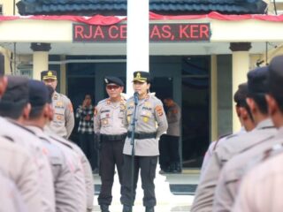 Latihan Dalmas, Polres Lamtim Tingkatkan Kesiapsiagaan Gangguan Kamtibmas