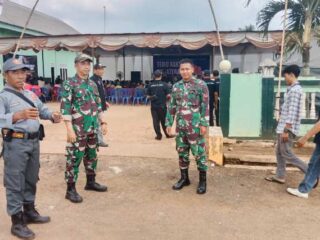 Sinergi, TNI Polri dan Linmas Lakukan Pengamanan Temu Warga Sumatera di Kecamatan Bandar Sribhawono
