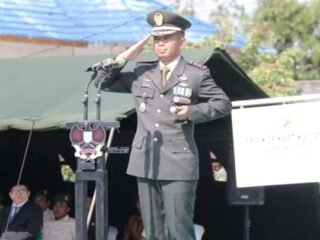 Upacara HUT TNI Ke-80, Dandim 0429/Lamtim Bacakan Amanat Panglima TNI