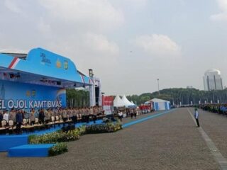 Hadiri Apel Ojol Kamtibmas, Kapolri Ajak Bersinergi Jaga Kamtibmas