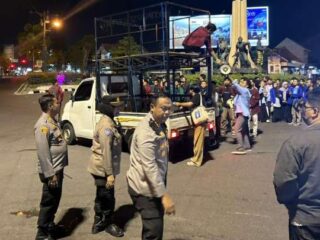 Komitmen Polda Jateng Jaga Kondusivitas Kawal Aksi BEM Solo Raya di Kartasura