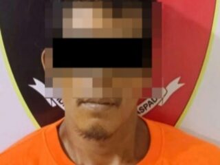 Polsek Gunung Labuhan Tangkap Pencuri Laptop dan TV LED di Balai Kampung