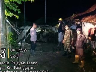 Tanah Bergerak Tiga Rumah Rusak, Polres Kebumen: Warga Diminta Waspada