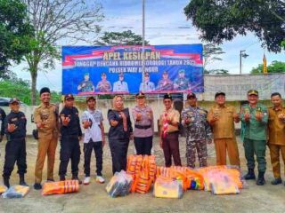 Polsek Way Bungur Polres Lampung Timur Gelar Apel Tanggap Bencana