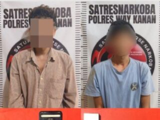 Edarkan Sabu, Dua Warga Kampung Bengkulu Rejo di Borgol Polres Way Kanan