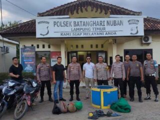 Komitmen Berantas Penyakit Masyarakat, Polsek Batanghari Nuban Gerebek Arena Sabung Ayam