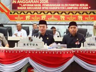 Rapat Paripurna DPRD Bersama Bupati Lampung Utara Bahas KUA-PPAS APBD 2026