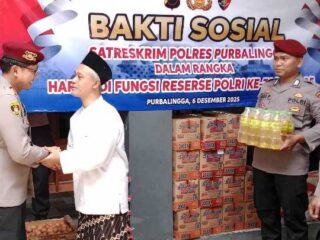 Peringati HUT Ke-78 Reserse Polri, Satreskrim Polres Purbalingga Gelar Baksos di Ponpes Ar Rohman