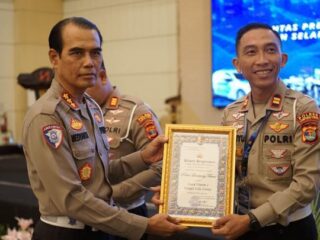 Sat Lantas Polres Lampung Timur Raih 8 Penghargaan pada Rakernis Fungsi Lalu Lintas 2025