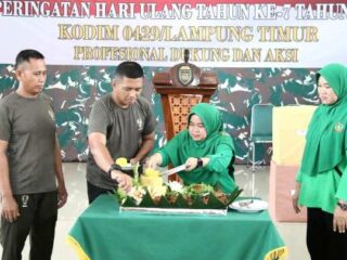 Peringati HUT Ke-7, Kodim 0429/Lamtim Gelar Syukuran