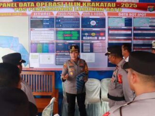 Pastikan Pelayanan Nataru Optimal, Kapolres Lampung Timur Kunjungi Pos Pam