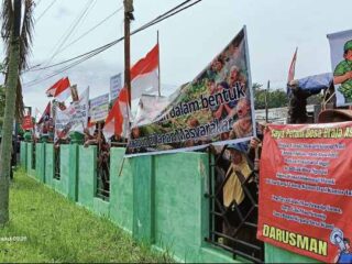 Tuntut Penanganan Konflik Gajah, Ribuan Warga Geruduk Kantor Balai Taman Nasional Way Kambas