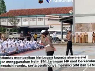 Polantas Menyapa, Polres Kebumen Sasar Siswa MA Edukasi Keselamatan Berkendara