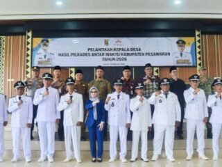 Bupati Nanda Indira Lantik Sembilan Kepala Desa Terpilih Hasil Pilkades Antar Waktu
