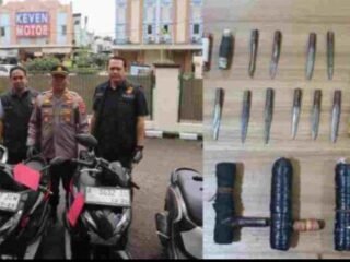 Borgol 5 Pelaku Curanmor Asal Lampung, Polsek Kelapa Dua Sita Senpi Rakitan