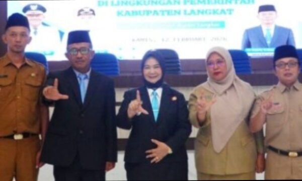 Perkuat Sinergitas, Pemda Langkat Lantik Pejabat Tinggi dan Fungsional