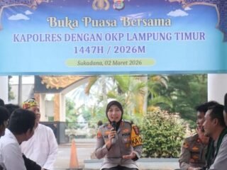 Kapolres Lampung Timur Buka Puasa Bersama OKP, Pererat Silaturahmi dan Toleransi