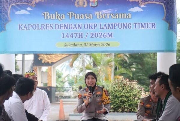 Kapolres Lampung Timur Buka Puasa Bersama OKP, Pererat Silaturahmi dan Toleransi