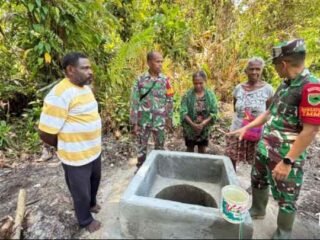Dandim 1804/Kaimana Tinjau Langsung Sumur TMMD di Kampung Sisir