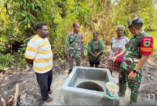 Dandim 1804/Kaimana Tinjau Langsung Sumur TMMD di Kampung Sisir