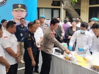 Polda Bali Musnahkan Barang Bukti Narkoba Senilai Rp 23,5 Miliar