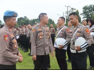 Si Propam Polres Lampung Timur Gelar Gaktiplin Usai Apel Pagi
