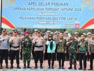 Bupati Nanda Indira Pimpin Apel Gelar Pasukan Operasi Ketupat Krakatau 2026