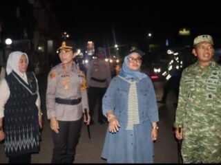 Malam Idul Fitri, Kapolres dan Forkopimda Lampung Timur Gelar Patroli Skala Besar