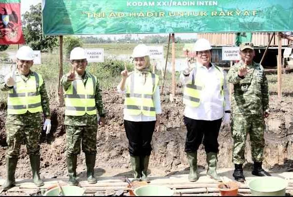 Dua Jembatan Perintis Garuda di Bangun di Wilayah Kodim 0429/Lamtim, Hari ini Ground Breaking