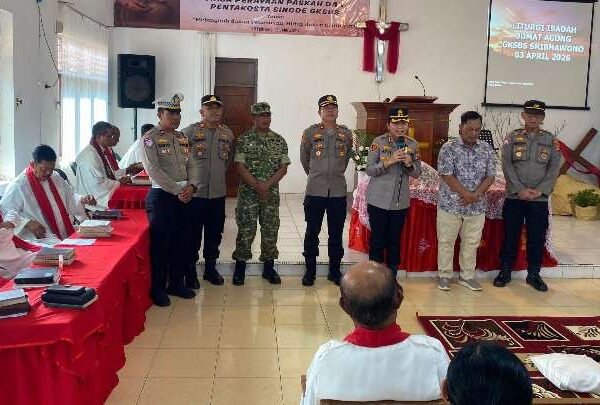 Kapolres Lampung Timur Pimpin Pengamanan Ibadah Jumat Agung