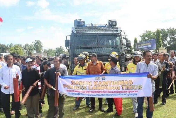Wujudkan Keamanan Bersama, Polres Lampung Timur Gelar Apel Sabuk Kamtibmas