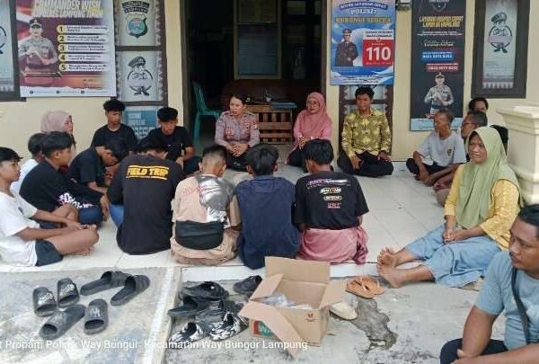 Cegah Balap Liar, Polsek Way Bungur Amankan Belasan Remaja