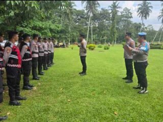 Pastikan Kondusif, Polres Lampung Timur Jaga Ketat Muscab PKB di Taman Purbakala