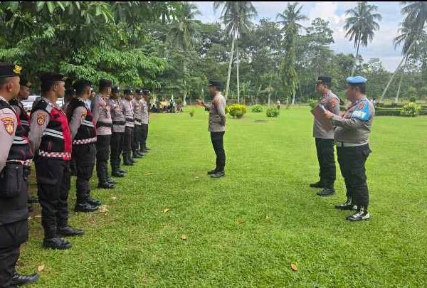 Pastikan Kondusif, Polres Lampung Timur Jaga Ketat Muscab PKB di Taman Purbakala
