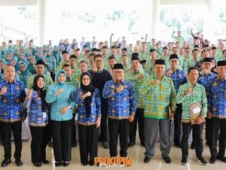 Perkuat Sinergi dan Bahas Isu Strategis, Pemkab Pesawaran Gelar Rakor dan Halal Bihalal Kades