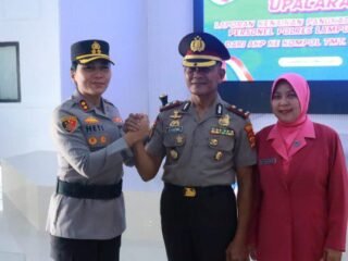 Kapolres Lampung Timur Pimpin Upacara Kenaikan Pangkat, Kasat Samapta Suyatmo Naik Pangkat Jadi Kompol