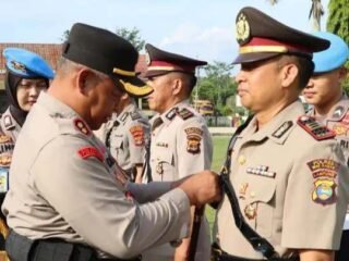 Penyegaran Organisasi, Polres Way Kanan Gelar Sertijab Kabag SDM dan Kapolsek Umpu Semenguk