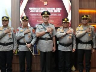 Kapolda Banten Pimpin Penyerahan Jabatan Karorena Jelang Masa Purna Tugas